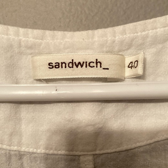 Sandwich 100% Cotton White Sleeveless Tank Top with Airy Fabric - Picture 2 of 9